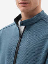 Load image into Gallery viewer, Ombre blue fleece jacket
