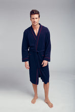 Load image into Gallery viewer, Jockey Men&#39;s Plus Size Navy Bath Robe Big and Tall
