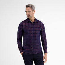 Load image into Gallery viewer, Lerros wine and navy check corduroy shirt
