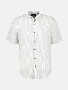 Lerros white short sleeve grandfather shirt