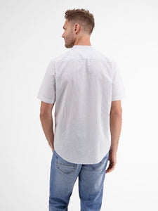 Lerros white striped grandad shirt