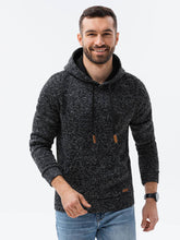 Load image into Gallery viewer, Ombre black marl hoody

