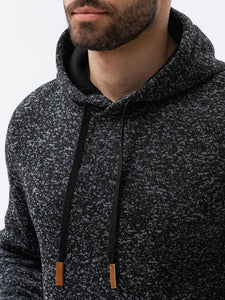 Ombre black marl hoodie