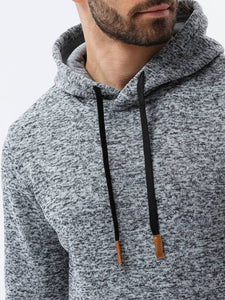 Ombre grey marl hoodie