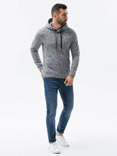 Load image into Gallery viewer, Ombre grey marl hoodie
