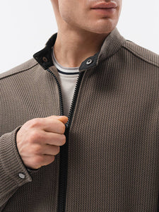 Ombre brown fleece jacket