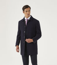 Load image into Gallery viewer, Skopes navy wool blend coat
