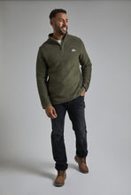 Load image into Gallery viewer, Weird Fish Stern Olive 1/4 Zip Fleece Top
