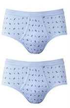 Load image into Gallery viewer, Vedoneire light blue patterned briefs 
