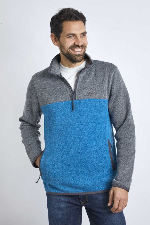 Weird Fish Berrick Recycled Polyester 1/4 Zip Fleece Sweatshirt