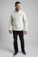 Load image into Gallery viewer, Weird Fish Newark Eco white 1/4 zip fleece sweatshirt
