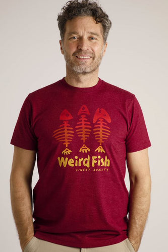 Weird Fish red skeleton t-shirt