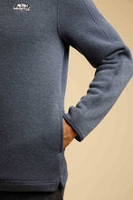 Load image into Gallery viewer, Weird Fish Stowe recycled polyester navy 1/4 zip fleece sweatshirt
