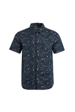 Load image into Gallery viewer, Weird fish navy short sleeve shirt
