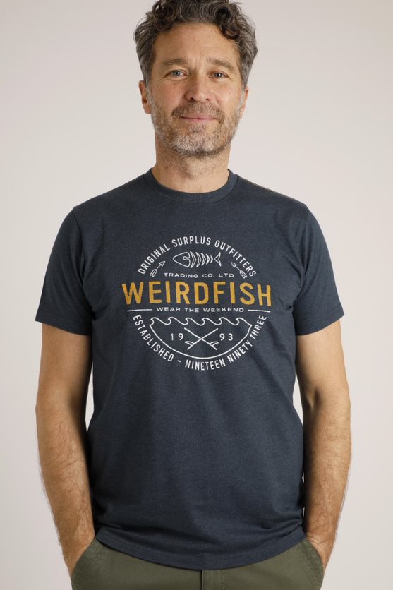 Weird Fish navy t-shirt